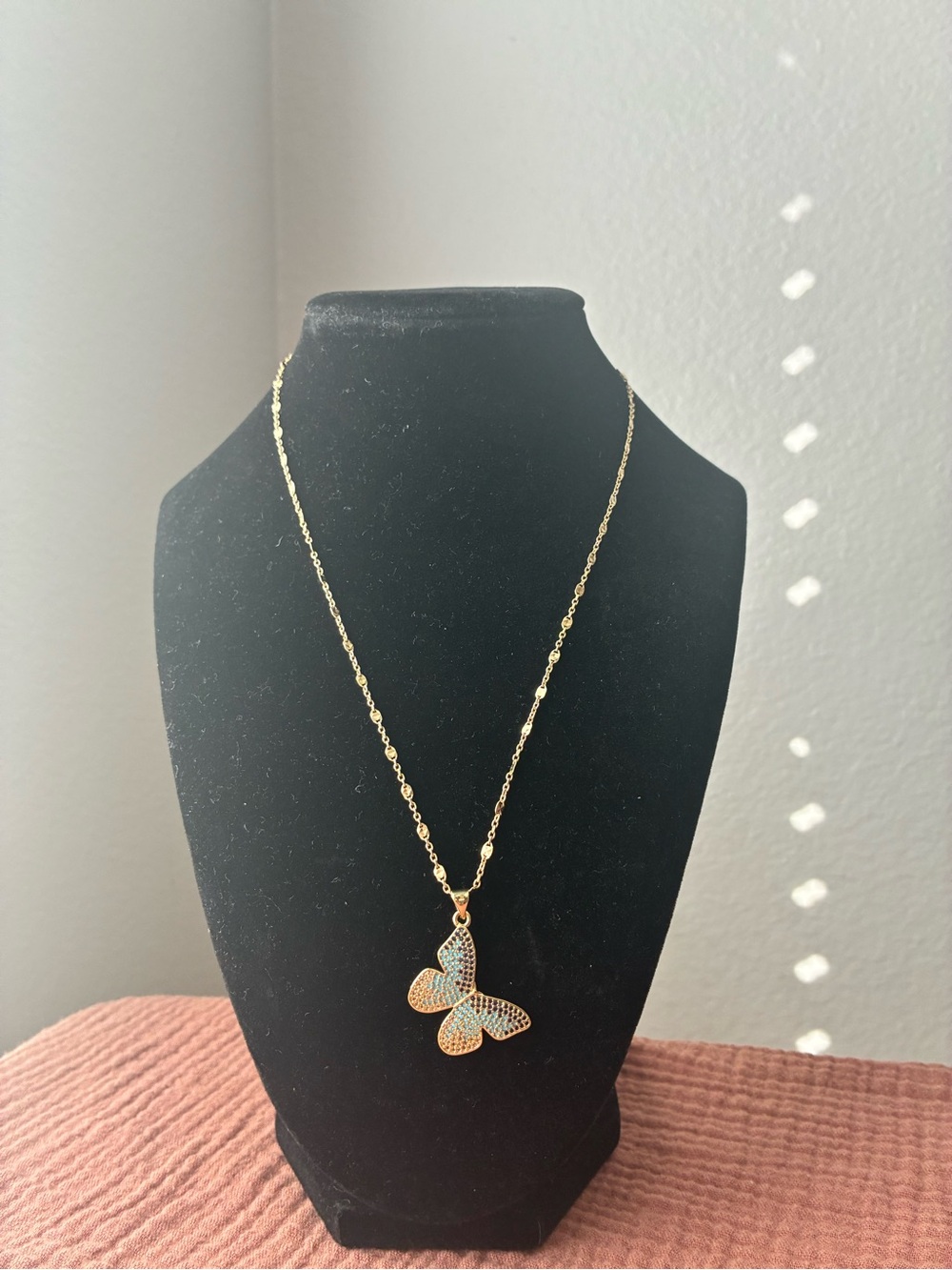 Butterfly Pendant Necklace - 925 Sterling Silver 18”